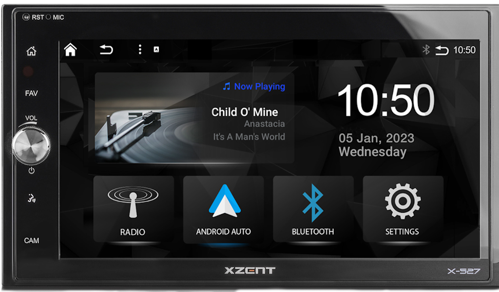  XZENT X-527 2DIN multimediální autorádio s Apple CarPlay a Google Android Auto